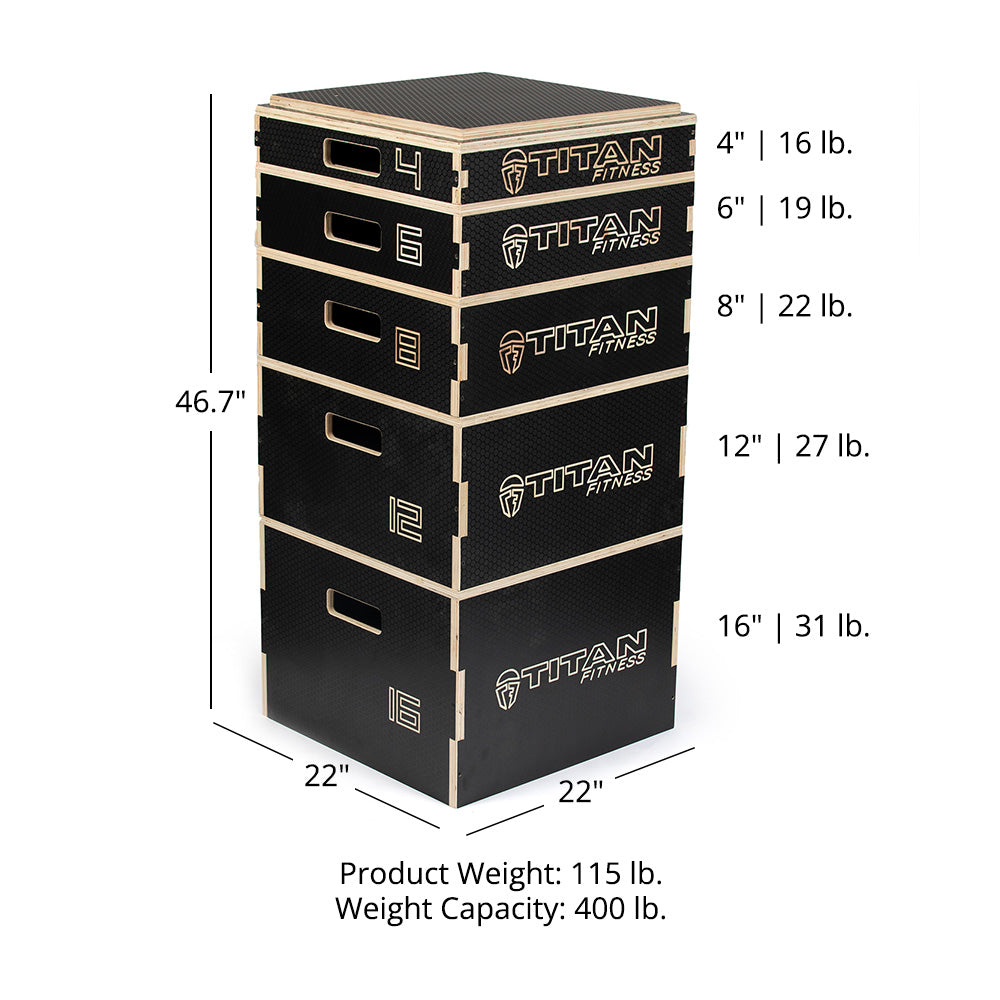 Stackable Wooden Plyometric Boxes - view 9