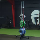 Portable Weight Plate and Barbell Storage Tree