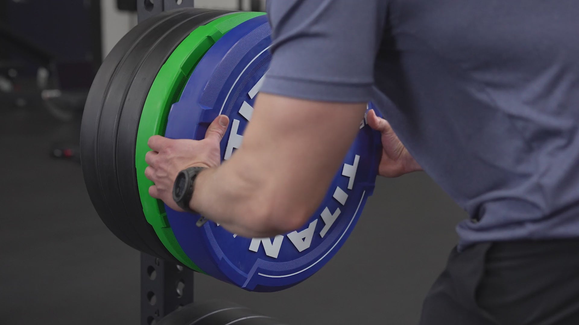 45 LB Single EZ-Grip Color Bumper Plate
