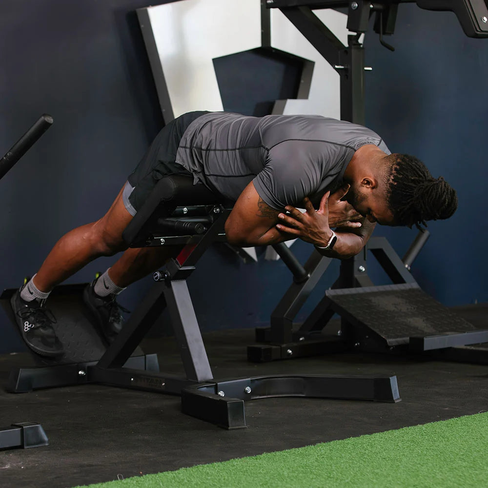 Roman chair back hyperextension machine, bodyweight hyperextension - view 3