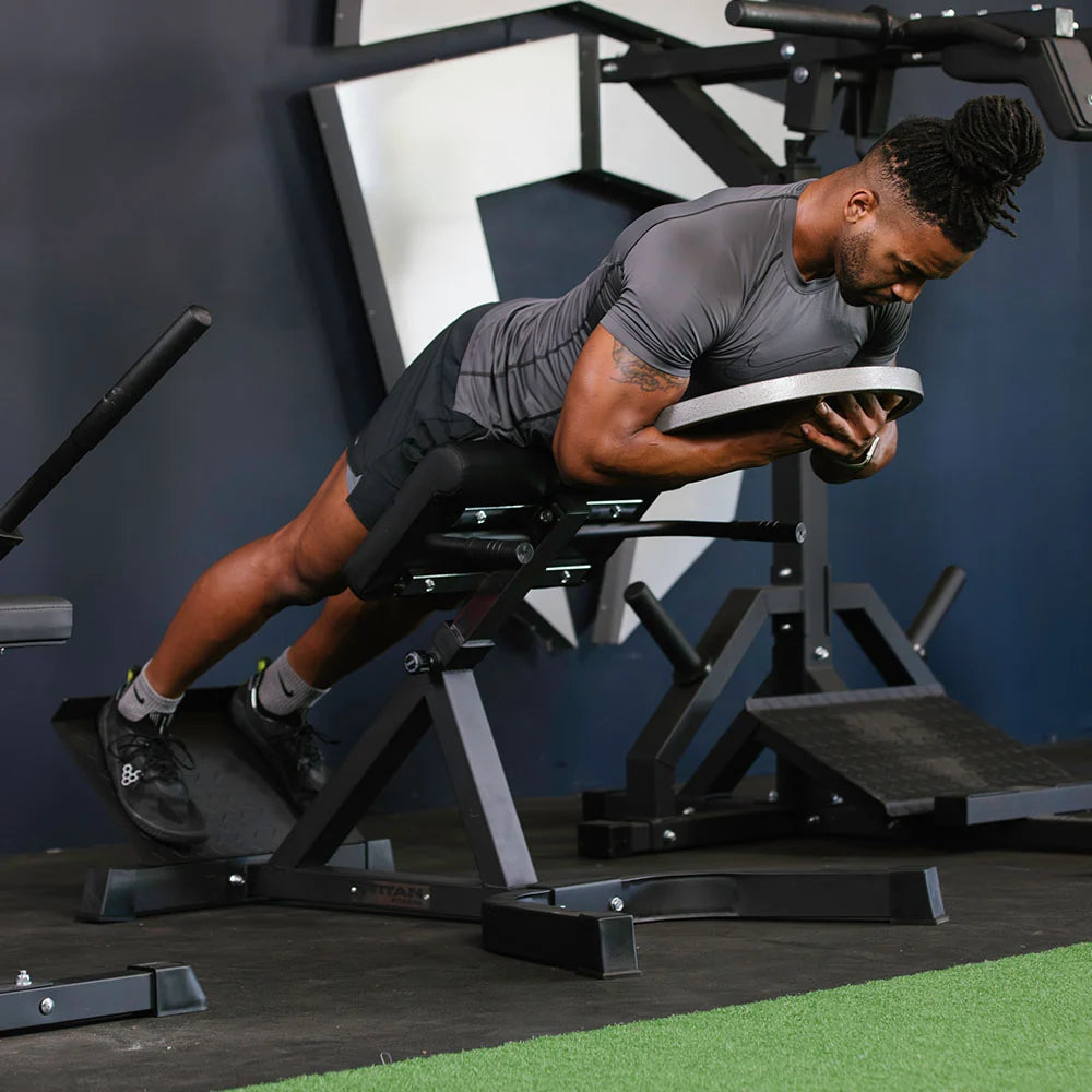 Roman chair back hyperextension machine, weighted hyperextension - view 2